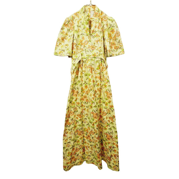 Vintage Floral Yellow Sequence Maxi main image 1